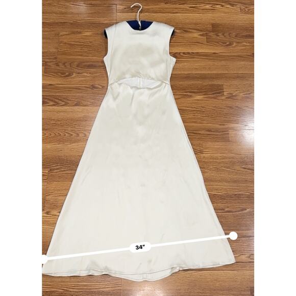 Loulou Studio Neutral Ivory Viscose Blend Copan satin midi dress Small - Picture 8 of 15